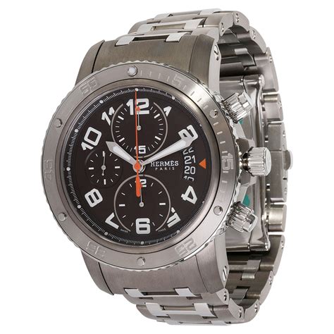 hermes mens clipper chronograph watch|hermes clipper for sale.